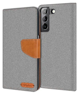 Obrázek produktu pro Kryt mobilního telefonu Samsung Galaxy S21 FE pouzdro Wallet Flip Case Ochranný kryt Fabric Cover