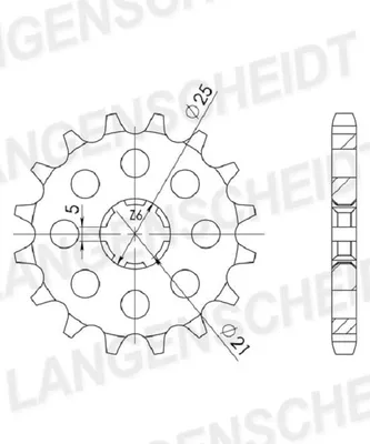 Produktbild von Ritzel Supersprox 530 - 16Z CST-567:16|grobverzahnt 21,0/25,0