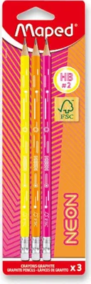 Produktbild von MAPED Set Graphitstifte Neon 3-tlg