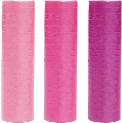 Produktbild von 3 Rollen Luftschlangen rosa pink Mix | schwer entflammbar