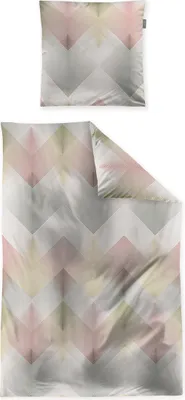 Produktbild von Irisette Mako-Satin Bettwäsche-Garnitur Wave 8624 Farbe multi Größe 135x200+80x80