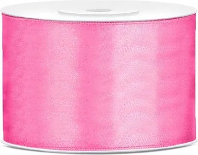 Image de Ruban cadeau en satin rose 25m 50mm de large