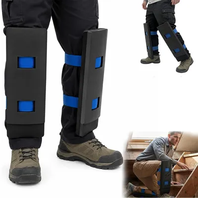 Produktbild von Knieschoner Arbeit für Handwerker, Kniepolster mit hochdichtem Schaumstoff, rutschfester Knieschutz mit verstellbaren Gurten für Bodenleger, DIY und Dachboden