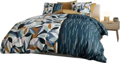 Image de Parure de lit feuillage graphique