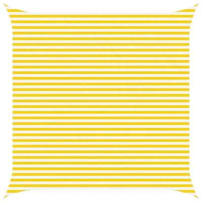 Obrázek produktu pro vidaXL Sluneční plachta, žlutá a bílá, 4,5 x 4,5 m, 100 % polyester Oxford