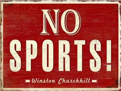 Produktbild von Blechschild - No Sports! - Schild im Antik Look - Metallschild
