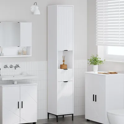 Obrázok produktu pre vidaXL Kúpeľňová skrinka so zásuvkami biela 31,5 x 33 x 190 cm
