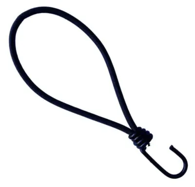 Zdjęcie produktu dla Haczyk rozporowy 6 mm x 25 cm - Bezpieczny elastyczny haczyk w kolorze czarnym