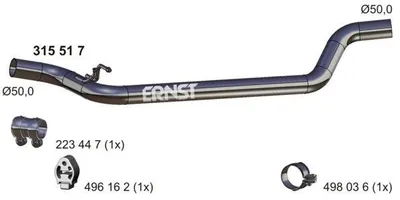 Produktbild von ERNST Abgasrohr Auspuffrohr für FORD FOCUS III Turnier 315517