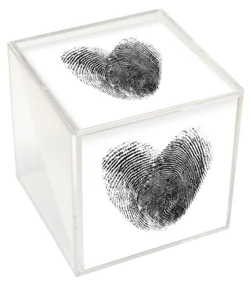 Fotokubus für 6 Fotos, transparent, 41,8 x 17,7 x 0,29 cm