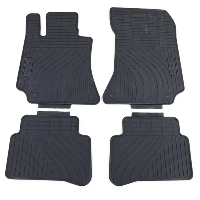Produktbild von Premium Gummi Fußmatten Set 4-teilig Schwarz für Mercedes E-Klasse W212 09-16