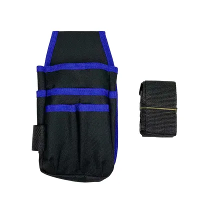 Produktbild von Mehrere Taschen Einstellbare Schnalle Ergonomisches Design Tailentasche Schraubendreher Utility Kit Kleine Werkzeuggürtelhalter -Workshop -Geräte-Blau