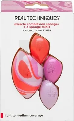 Produktbild von Real Techniques Berry Pop Miracle Complexion Sponge + 3 Sponge Minis Make-up Schwämmchen