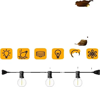 Immagine prodotto di Catena luminosa da esterno per giardino, design impermeabile, LED a basso consumo energetico, 27FT 8M 10LED, spina UE-a