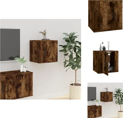 Produktbild von vidaXL TV-Wandschrank Räuchereiche 40x34,5x40 cm -  TV-Möbel