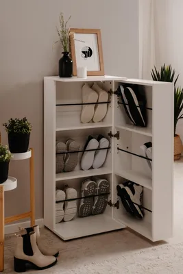 Immagine prodotto di Scarpiera >Satos< bianca - 50x105x34 cm (LxAxP)