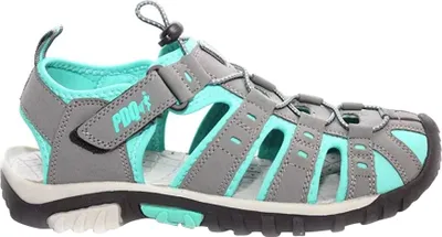 Obrázek produktu pro Dámské sportovní sandály PDQ se zapínáním na knoflík a suchý zip DF410 (37 EU) (šedá/jade)