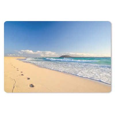 Produktbild von MuchoWow® Schreibtischunterlage Strand - Meer - Berge 60x40 cm - XXL Mauspad - Großes Mauspad