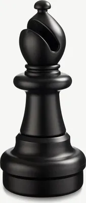 Obrázek produktu pro Ubergames - Šachová figurka - Střelec 54 cm - černá - vhodná pro šachovou sadu Ubergames