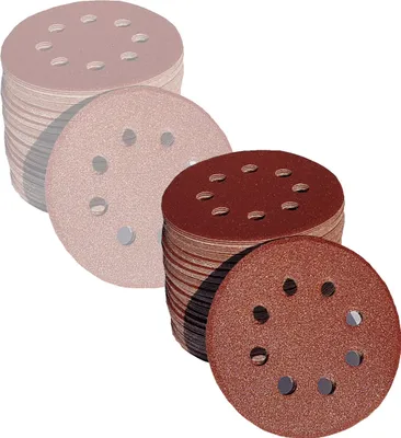 Produktbild von 100x Klett Schleifscheiben Ø125mm Körnung P180 Schleifpapier Trockenbauschleifer BOHRFUX