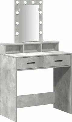 Obrázok produktu pre vidaXL Toaletný stolík so zásuvkami Sivý 79 x 41 x 140 cm Materiál na báze dreva
