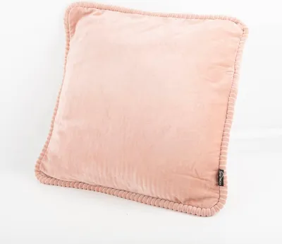 Produktbild von Samtkissen Carmel Kederumrandung old pink 45x45cm