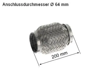 Obrázok produktu pre HJS 83 00 8531 Výfukový systém s ohybným potrubím Výfukové potrubie