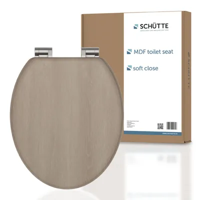 Immagine prodotto di Sedile per WC SCHÜTTE MDF MODERN WOOD, sedile per WC con chiusura ammortizzata, sedile per WC con anima in legno, coperchio per WC
