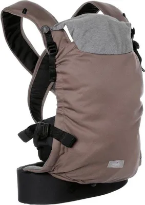 Immagine prodotto di Comodi spallacci incrociati - Doppia fibbia regolabile - Ergonomico - Coulisse regolabile - Cappuccio antivento - Marsupio per neonati - Massimo 9 kg - Navicella beige