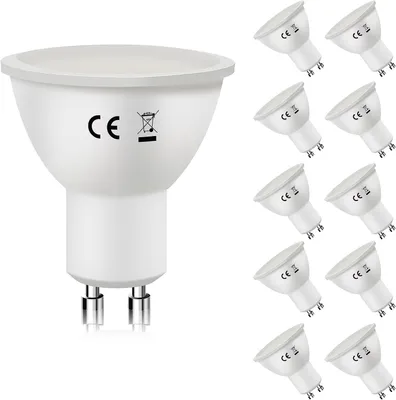 Produktbild von ZMH 10ER LED Leuchtmittel GU10 6W Warmweiß Abstrahlwinkel 110° Spot Reflektor Birne