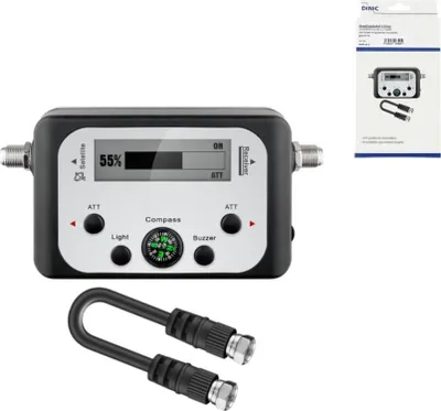 Produktbild von DINIC Satelliten-Finder mit Pegelanzeige (digital) beleuchtetes LCD Display, Dämpfungsregler