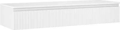 Immagine prodotto di Mexen Rivel mobile da bagno sottolavabo 140 cm con piano, 1 cassetto, scanalato, bianco opaco - 91A20-14023-1-BFC01