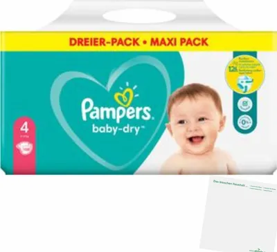 Produktbild von Pampers Baby Dry Gr4 9-14kg Maxi (108St Packung) + usy Block