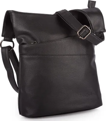 Produktbild von Jennifer Jones Damen Schultertasche Alltag Elegante Mittel weiches Kunstleder schwarz