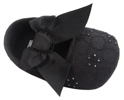 Produktbild von LACOFIA Baby Mädchen Prinzessin Bowknot rutschfest Weiche Sohle Krabbelschuhe Sc