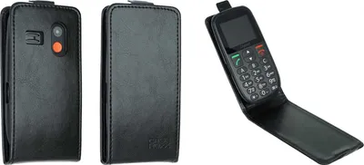 Obrázok produktu pre caseroxx ochranné puzdro flip cover kompatibilné s Gigaset GL395, puzdro na smartfón flip cover v čiernej farbe