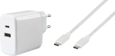 Produktbild von ViVanco™Super Fast Dual Charger Set, Drinnen, AC, 1 m, Weiß