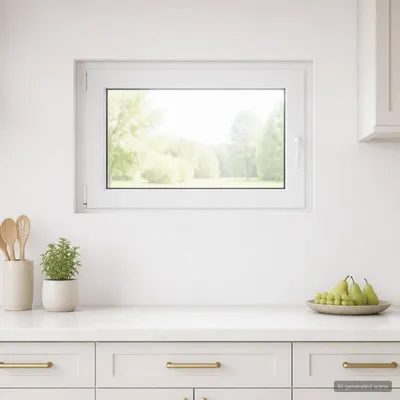 Produktbild von Kellerfenster Innenseite Farbe Weiß RISOR 50 x 55 cm