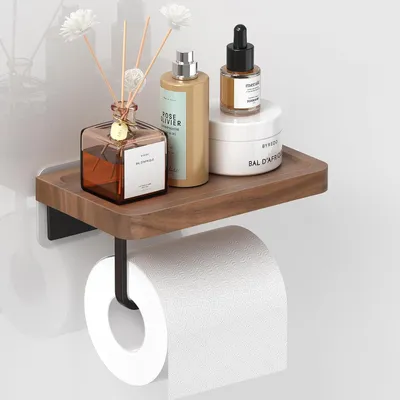 Produktbild von Toilettenpapierhalter - 20 cm - Holz - Ohne Bohren