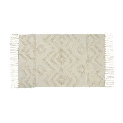 Productafbeelding van Franer vloerkleed, beige katoen, 90 cm x 60 cm