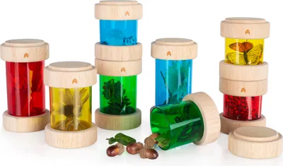 Produktbild von Guidecraft Schatzröhrchen Spielzeug - bunte Entdeckungsröhren Set