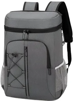 Image de CarryQuest® - Sac à dos isotherme, couleur gris foncé, dimensions : 32 x 46 x 19 cm