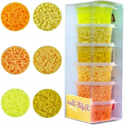 Produktbild von La Manuli Bügelperlen 3000 Stück MIDI Gelb