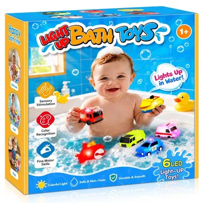 Produktbild von Badespielzeug, Wasserspielzeug – 6 Fahrzeuge – Leuchtend – Kaufland