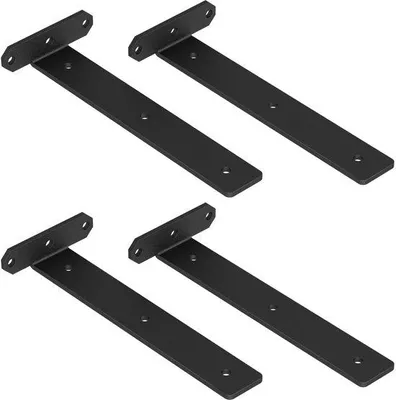 Zdjęcie produktu dla TESSTINA, uchwyt do półek, niewidoczny, udźwig 80 kg, wytrzymały, metalowy, czarny, wysokość 3,8 cm