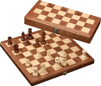 Produktbild von Philos 2626 - Schachkassette Walnuss, groß, Feld 42 mm, Königshöhe 80 mm 4014156026261