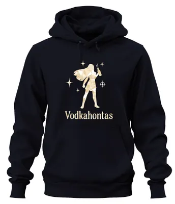 Produktbild von Vodkahontas Witzig Mädelsabend JGA Cocktail Party Spruch Hoodie Kapuzenpullover, Navy, S