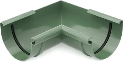 Produktbild von BRYZA Innen-Rinnenwinkel aus Kunststoff Ø 125 mm, Grün RAL 6020