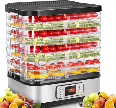 Obrázok produktu pre Sušička potravín, s reguláciou teploty, 8 poschodí, odnímateľná sušička, regulácia teploty 35-70 °C