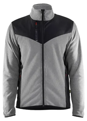 Produktbild von Blakläder Strickjacke mit Softshell 5942, Farbe:Grau Melange/Schwarz, Größe:S